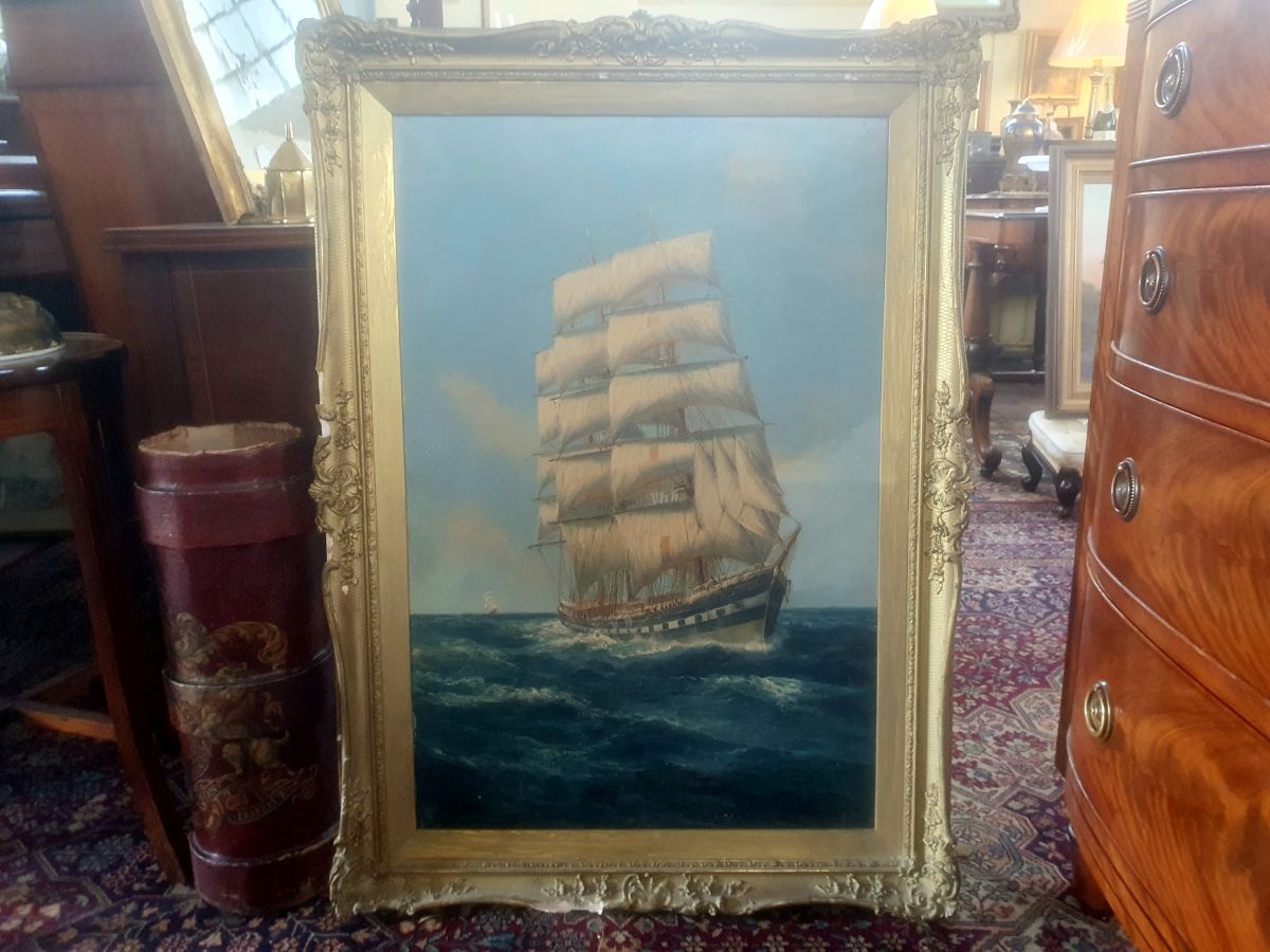 'The Galleon Tamar', Oil On Canvas